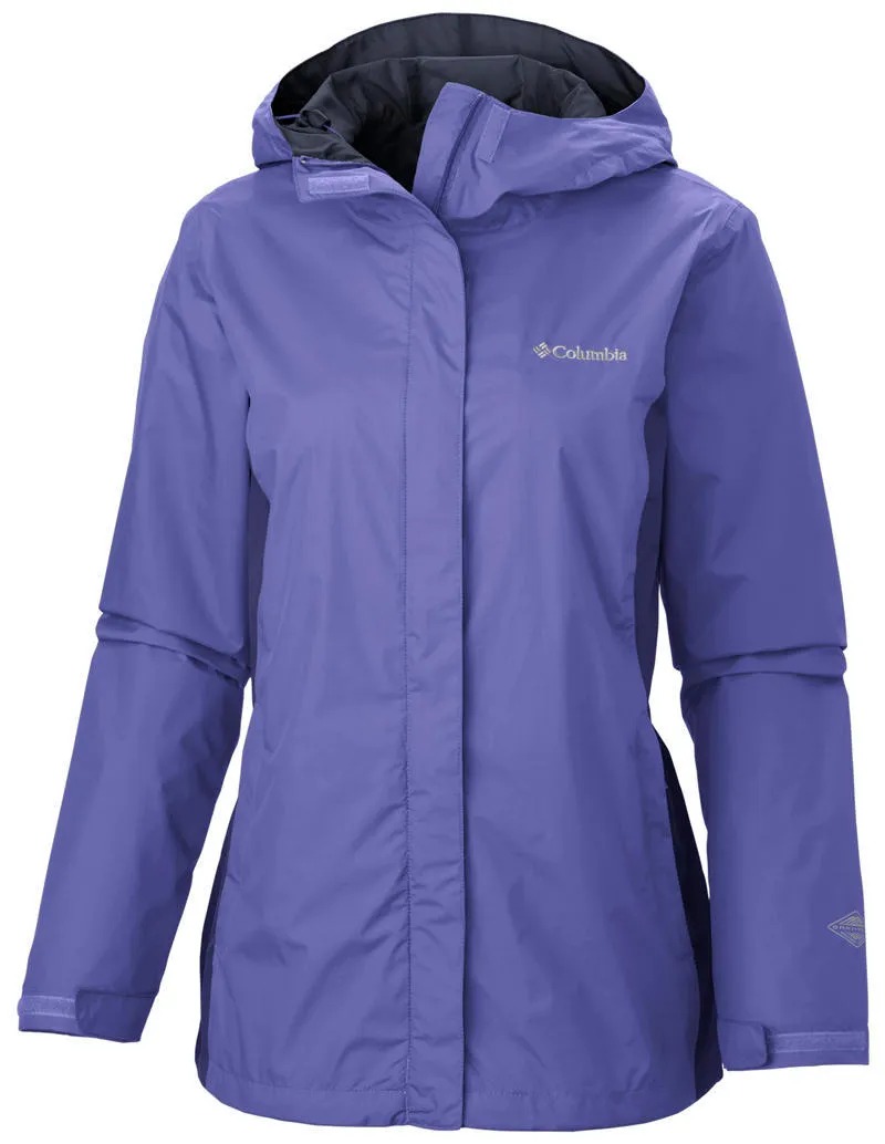 Columbia Women Purple Arcadia II Jacket Waterproof Double Layer Design High Collar Fit