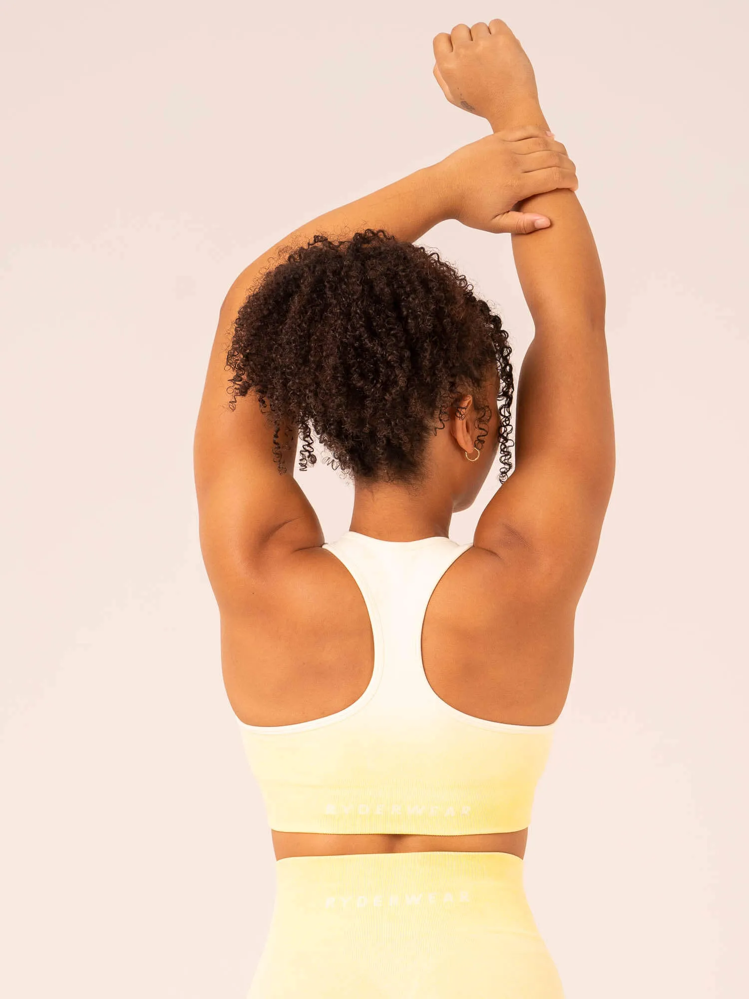 Ombre Seamless Sports Bra - Lemon Ombre competitions Secure Closure