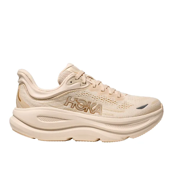 Hoka Women's Bondi 9 Wide Vanilla/Birch colorful - design shoes experienced runner shoes