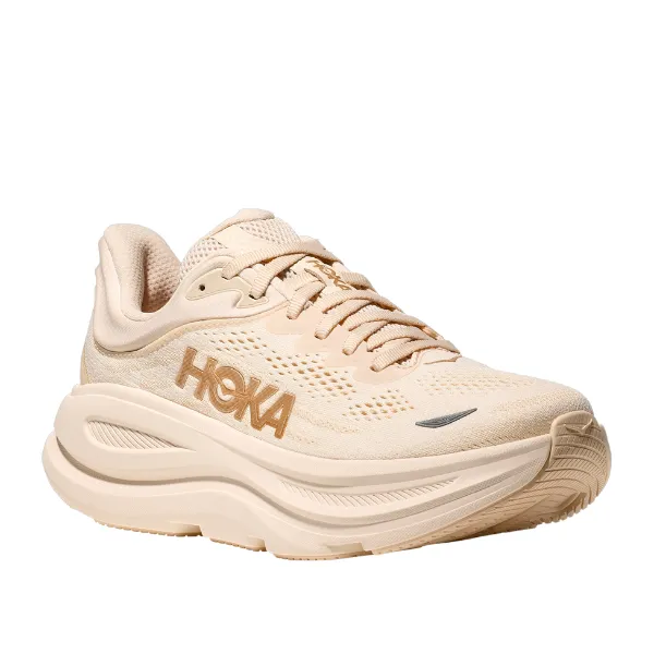 Hoka Women's Bondi 9 Wide Vanilla/Birch loose - fitting running wear