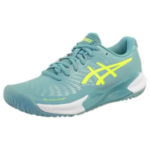 Breathable Knit Construction Asics Women's Gel-Challenger 14 - Gris Blue/Safety Yellow