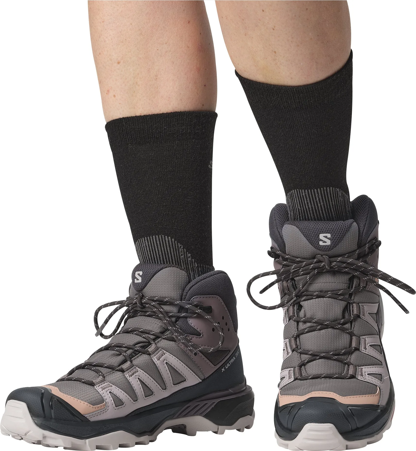 Salomon X Ultra 360 Mid GORE-TEX Womens Walking Boots - Grey Pure Black Short Trip