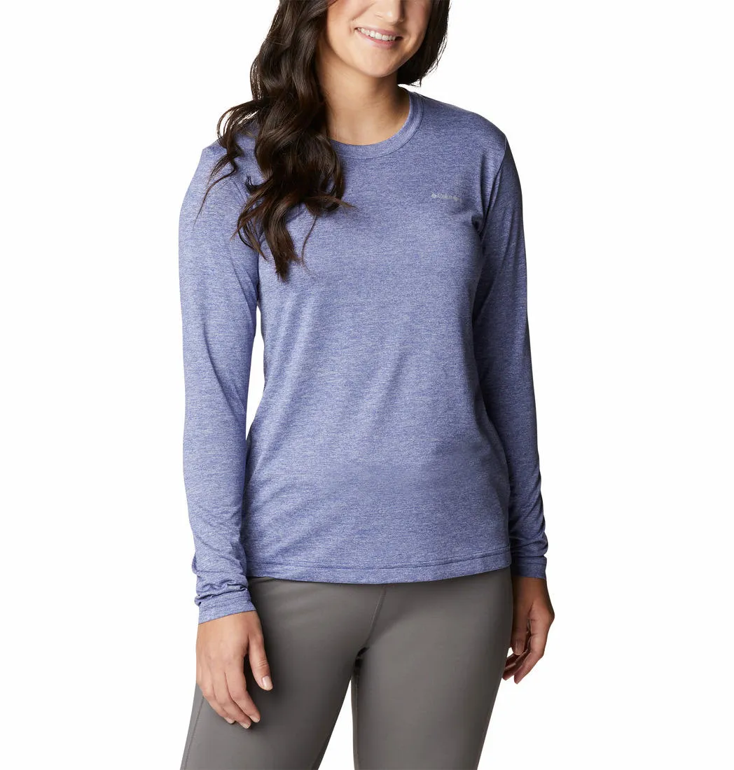 Columbia Women Blue Columbia Hike LS Shirt Fashion-Forward Look Urban Fashion