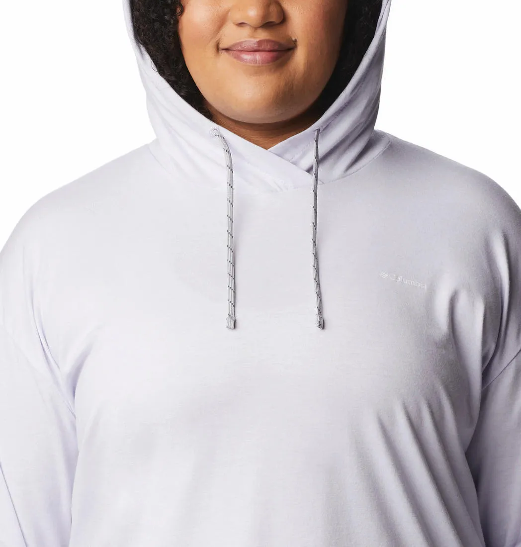 Columbia Women Purple Sun Trek Hooded Pullover (Sun Protection) Essential Top