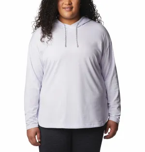 LightweightBlend Seam Free Edging Columbia Women Purple Sun Trek Hooded Pullover (Sun Protection)