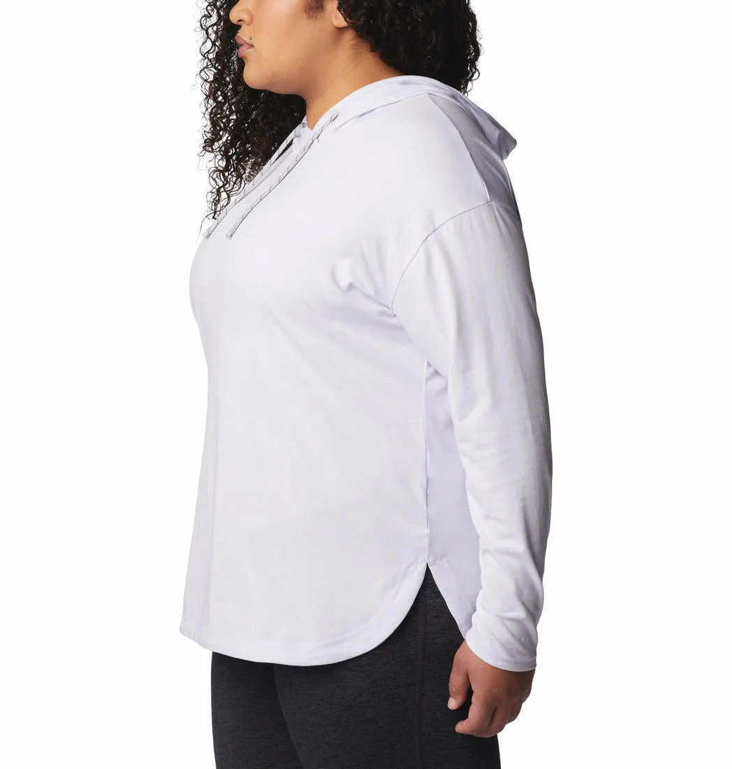 Columbia Women Purple Sun Trek Hooded Pullover (Sun Protection) Effortless Comfort Design