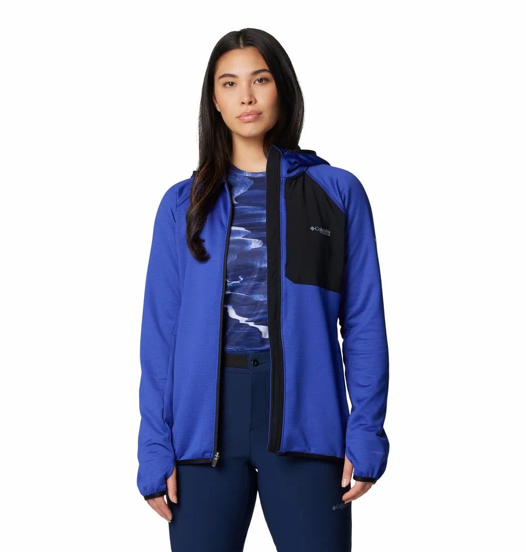 Bestow Discount Columbia Women Blue Triple Canyon Grid Fleece Hooded FZ