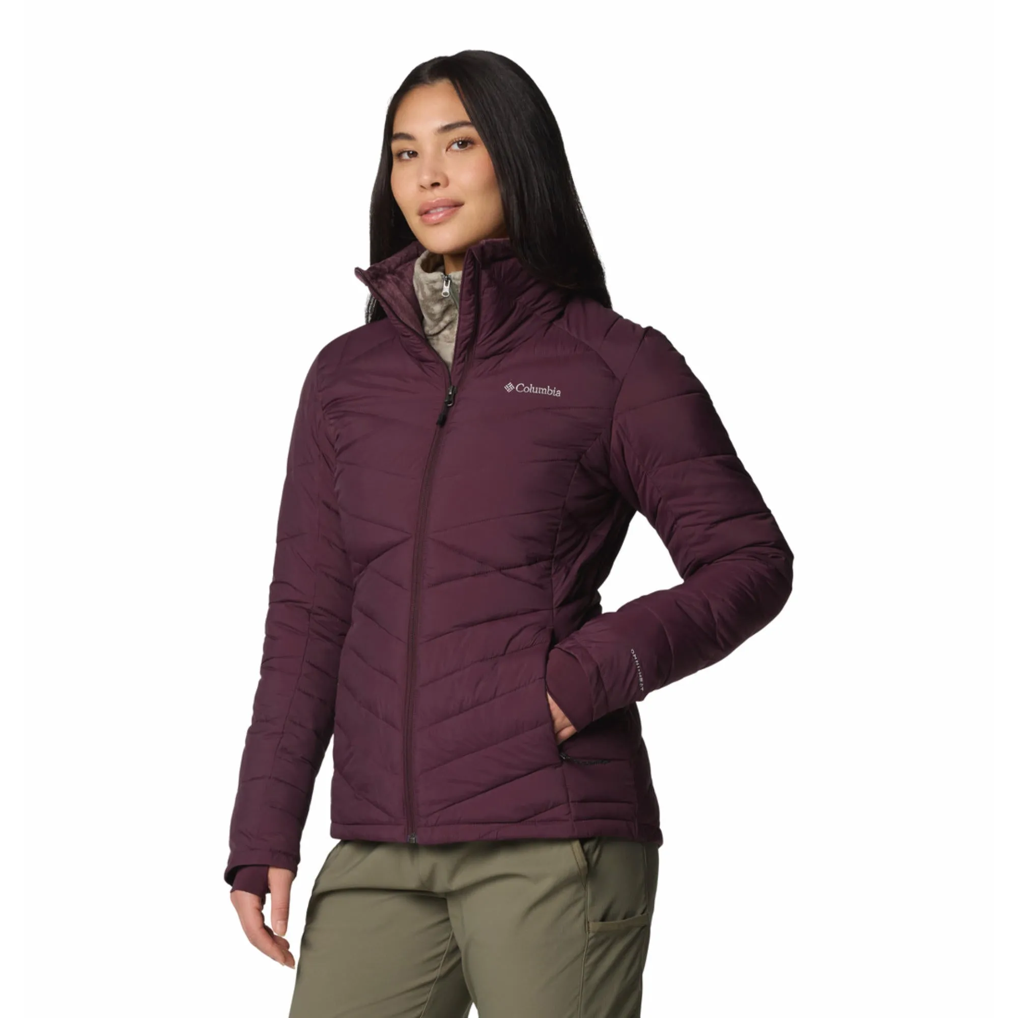 Columbia Women Red Joy Peak II Full Zip Jacket Reinforced Hem