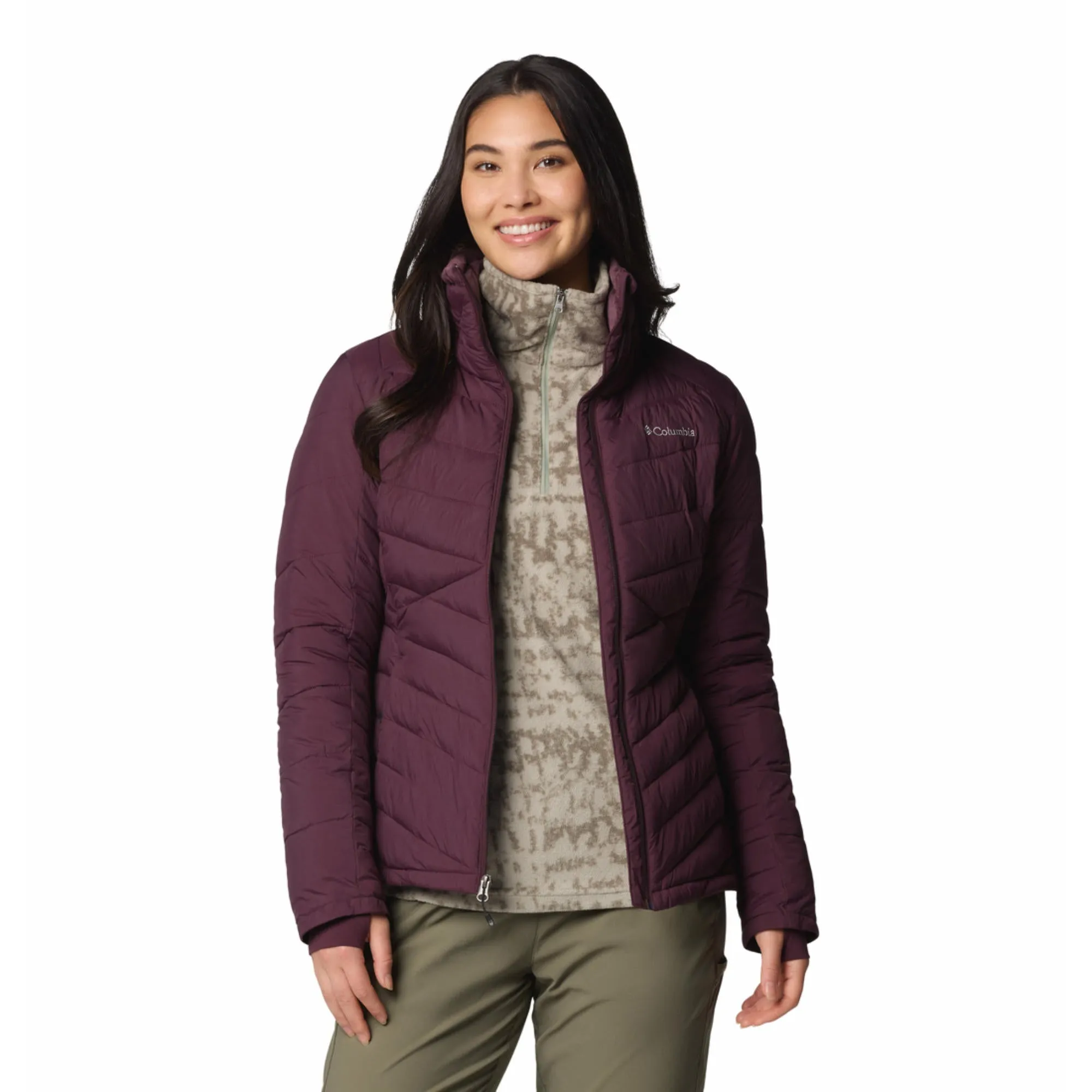Cold-Weather Layer Columbia Women Red Joy Peak II Full Zip Jacket