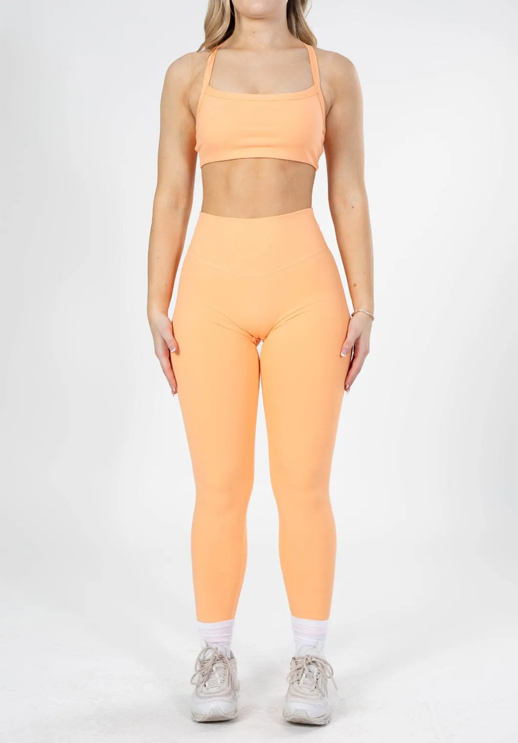 Effortless Style UltraLux Curve Contour Sculptseam? Legging Orangesicle