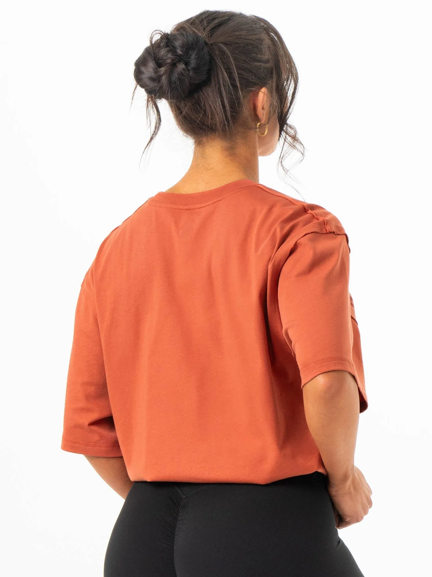 Breathable knit Non-toxic Force Oversized T-Shirt - Terracotta