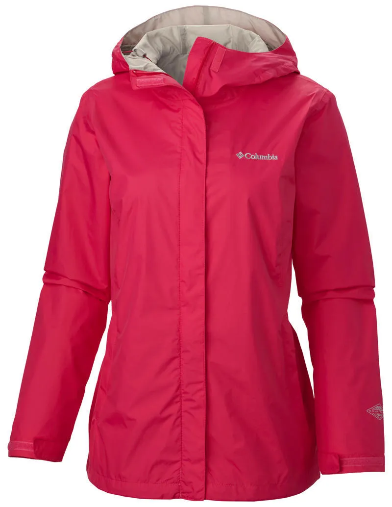 Columbia Women Red Arcadia II Jacket Waterproof Active Movement Urban Hike