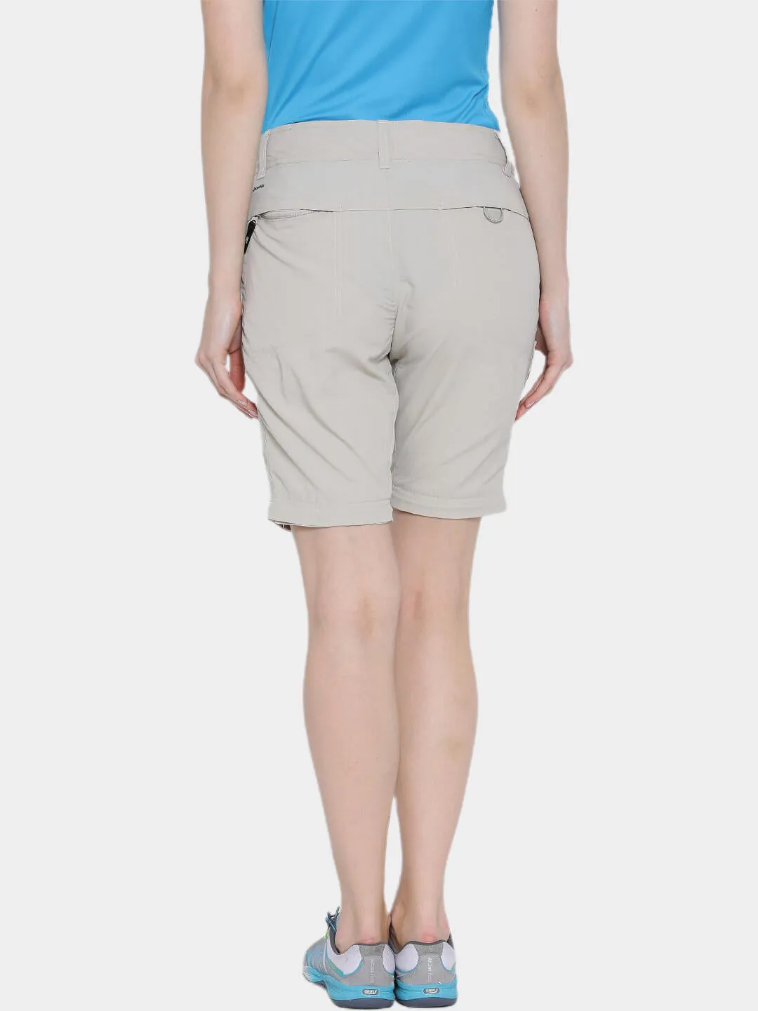 Flexible Motion Fit Columbia Women Beige Silver Ridge Convertible Pant (Sun Protection)