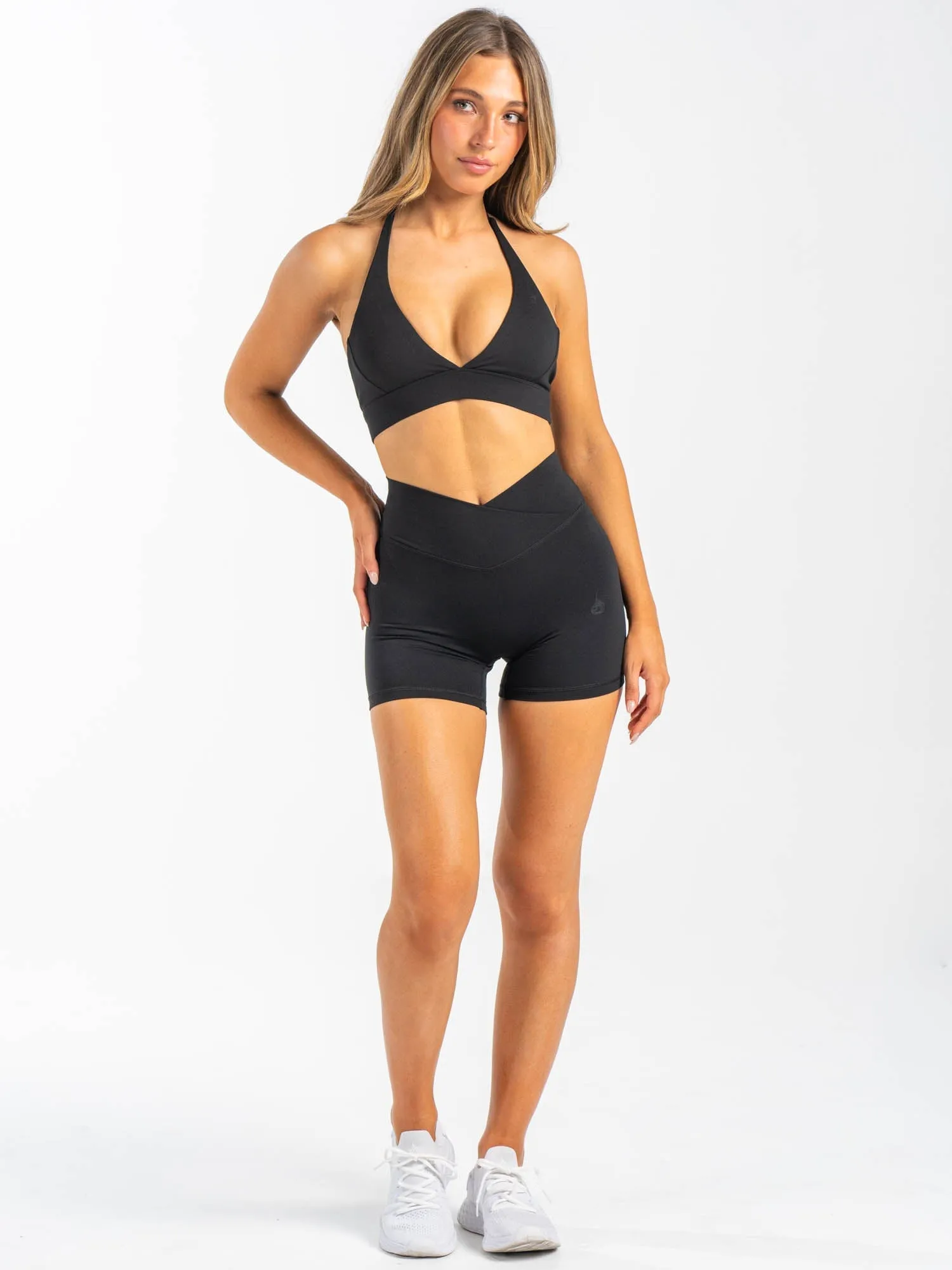 Amateur athletes NKD Halter Sports Bra - Black