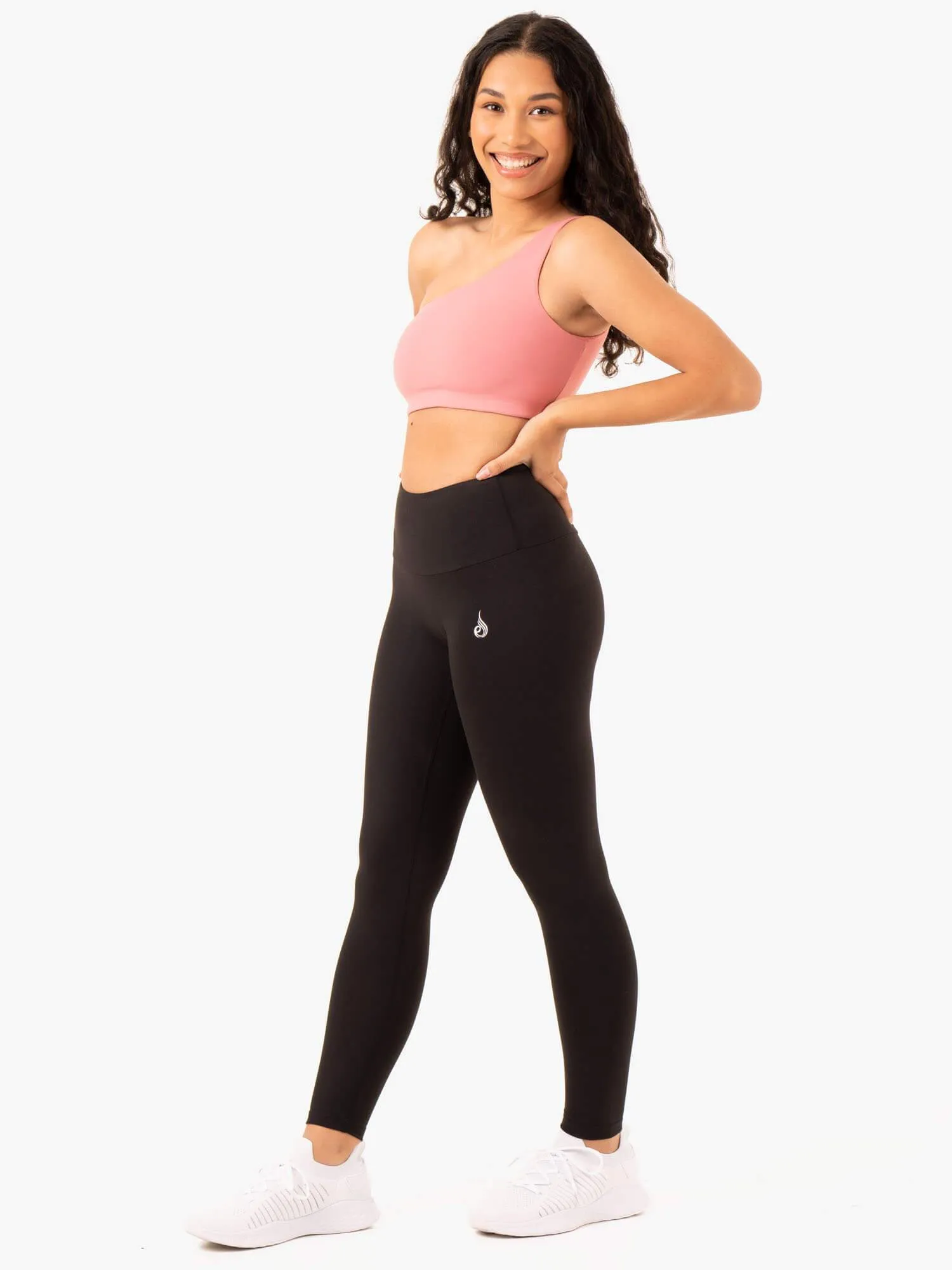 Stylish seams Adapt One Shoulder Sports Bra - Blush Pink