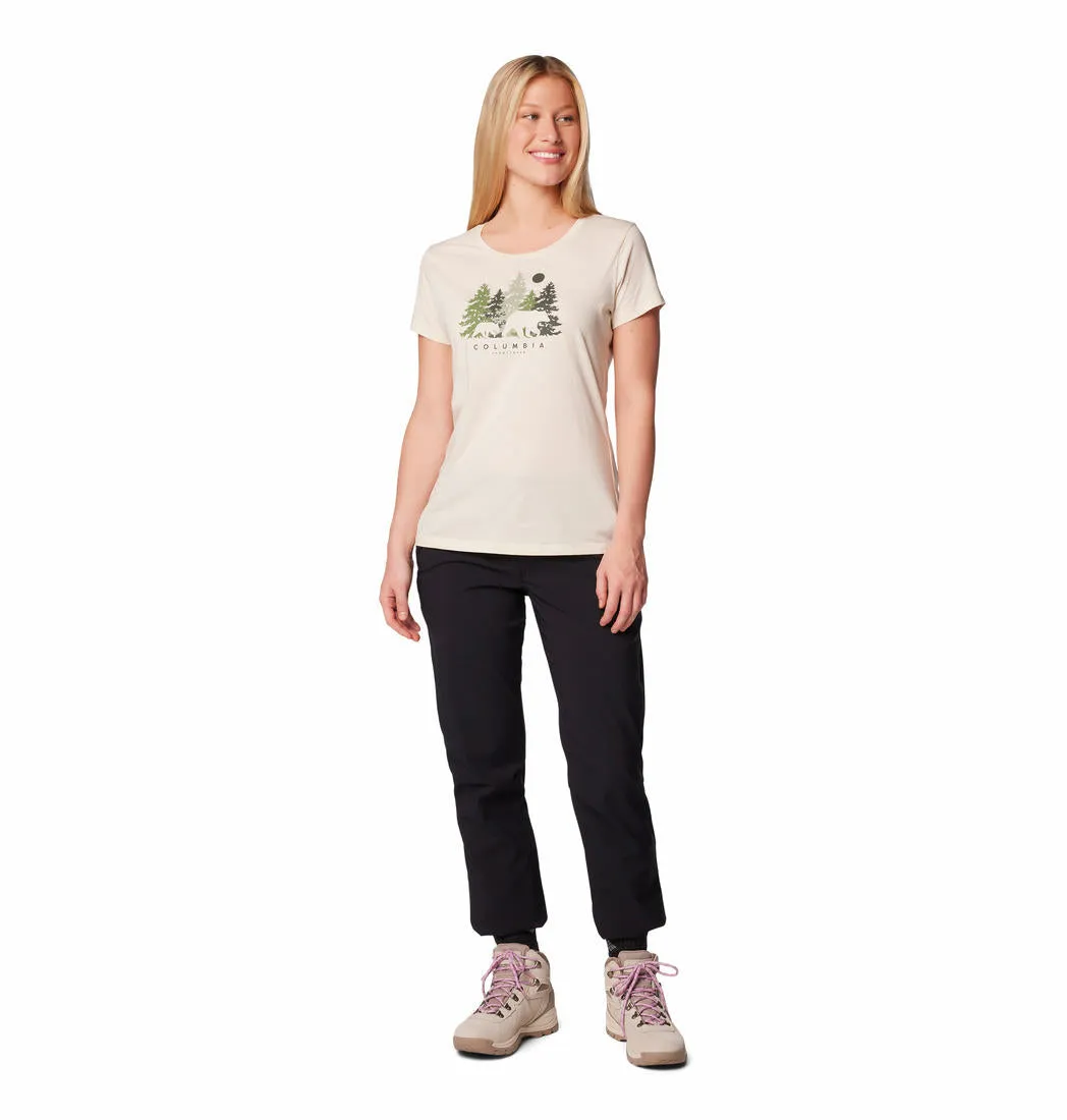 Columbia Women White Daisy Days SS Graphic Tee Temperature Control Fabric