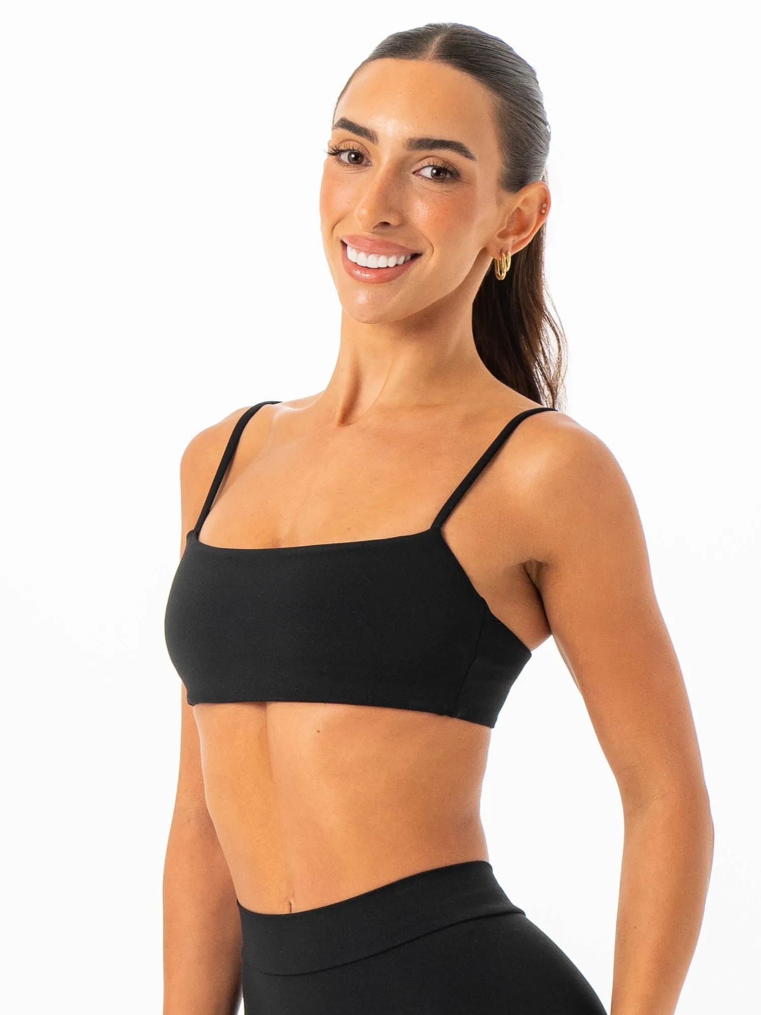 NKD Core Bra - Black Breathable V-neck seams