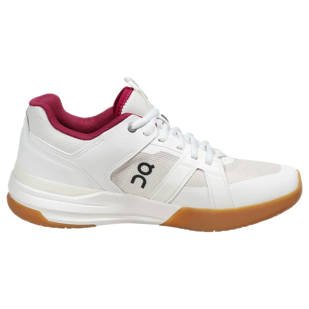 On Women's THE ROGER Clubhouse Pro - Ivory/Grenadine Durable Material