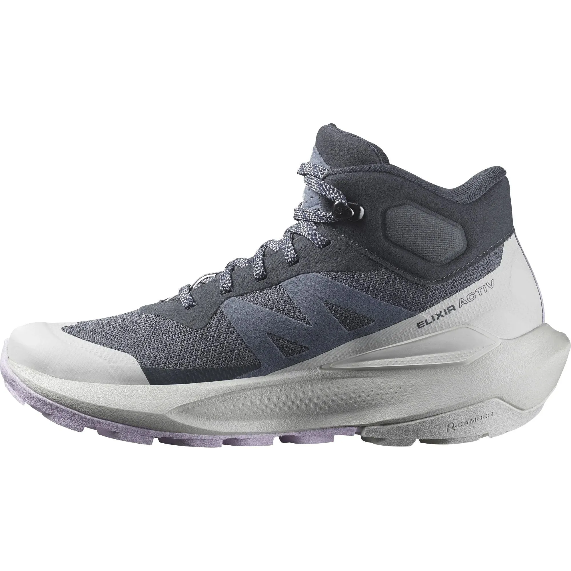 Narrow Fit Shock Resistant Salomon Elixir Activ Mid GORE-TEX Womens Walking Shoes - Blue