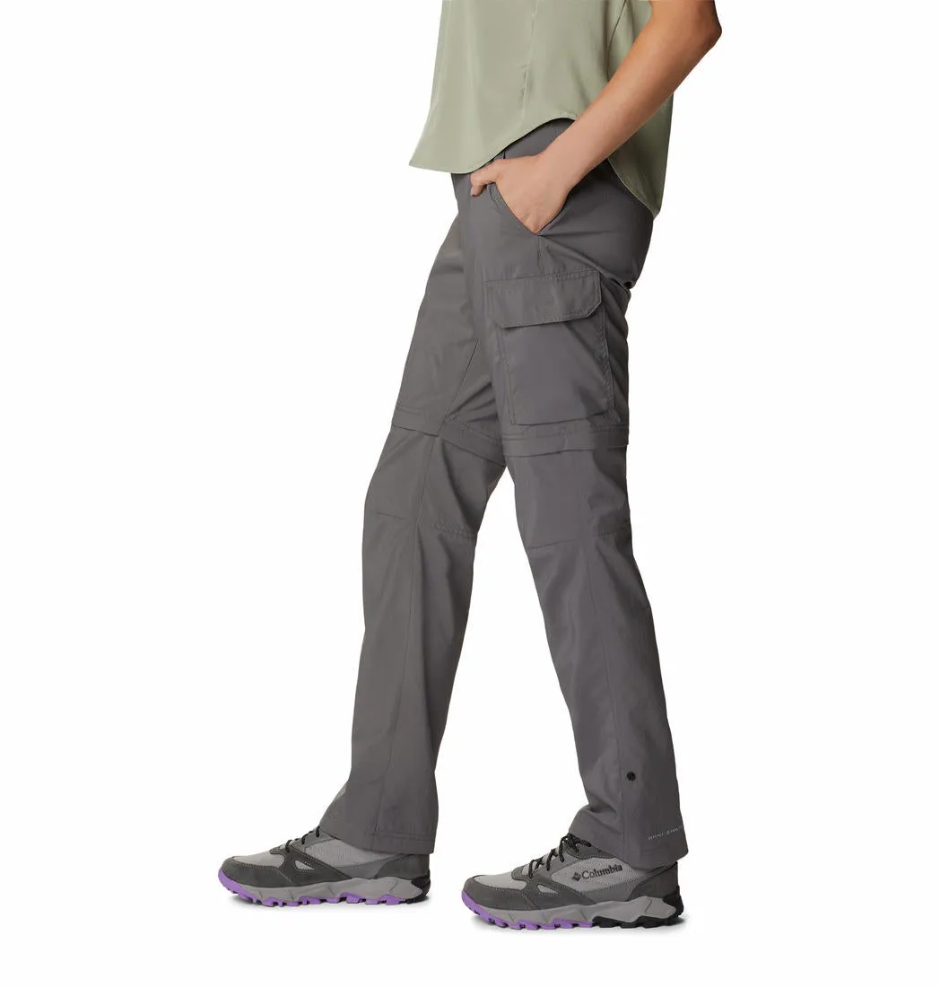 Running Capri Columbia Women Grey Silver Ridge Utility Convertible Pant (Sun Protection)