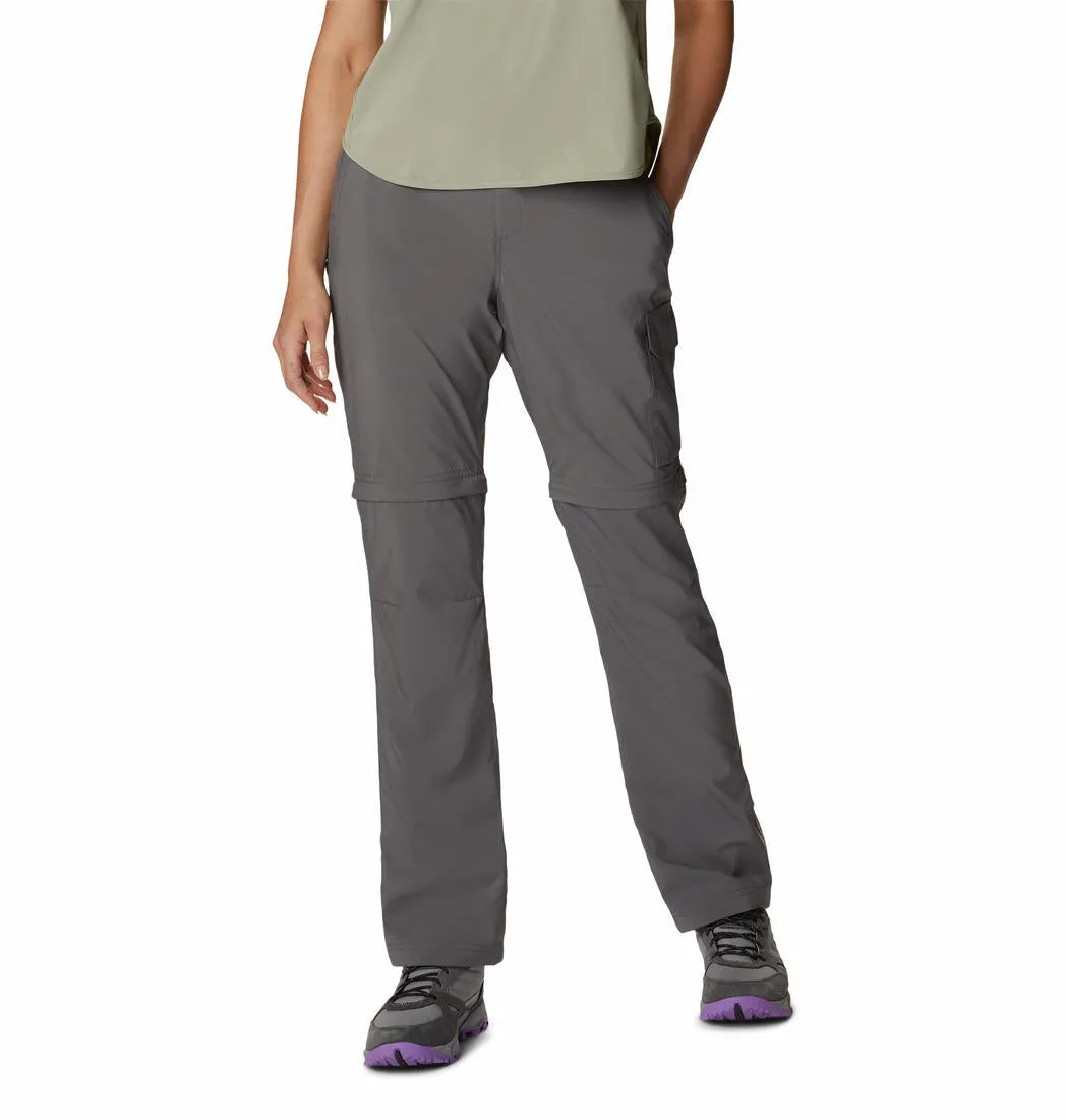 Columbia Women Grey Silver Ridge Utility Convertible Pant (Sun Protection) Soft Comfort