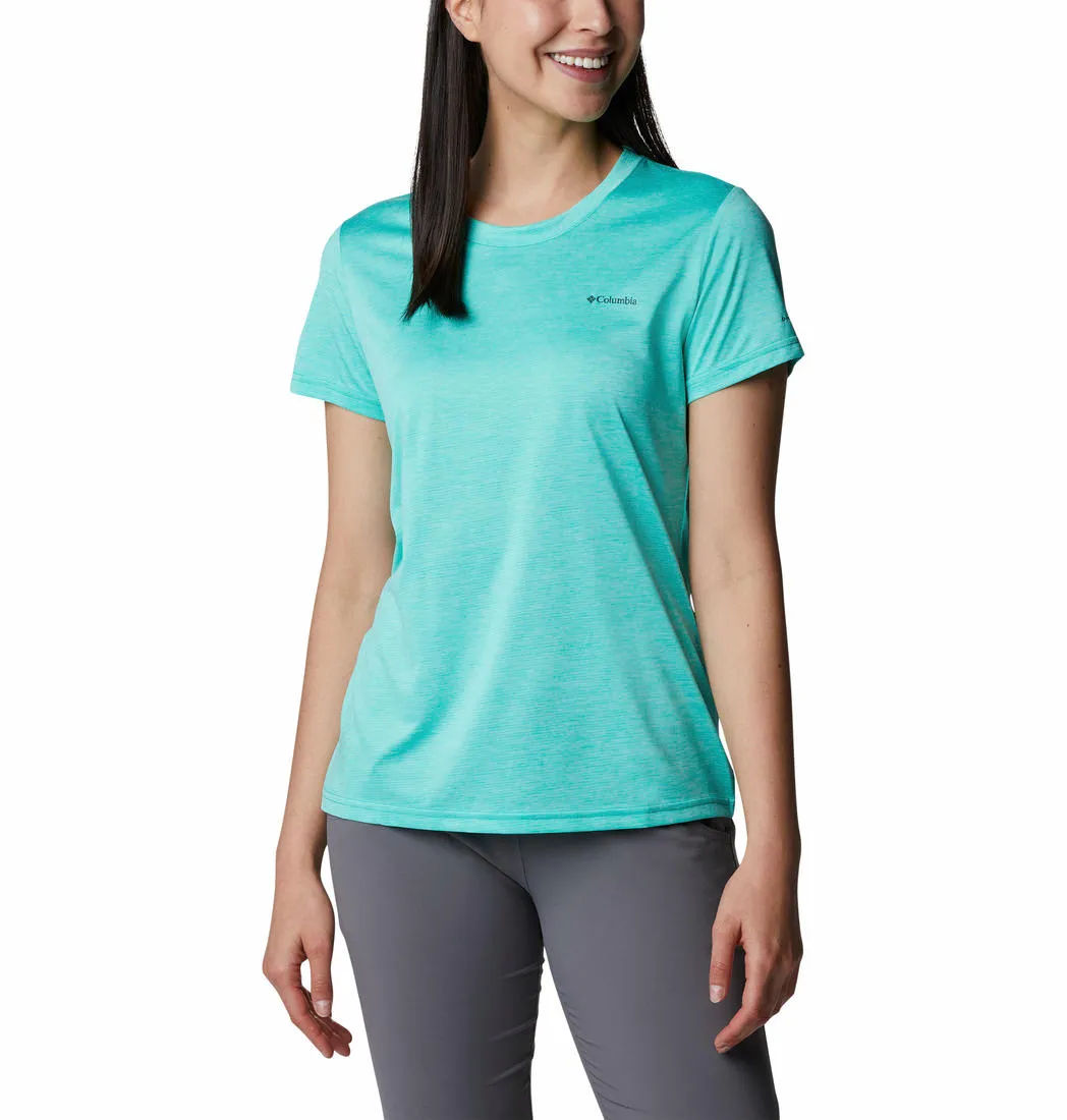 Columbia Women Green Columbia Hike SS Crew Cozy Layer