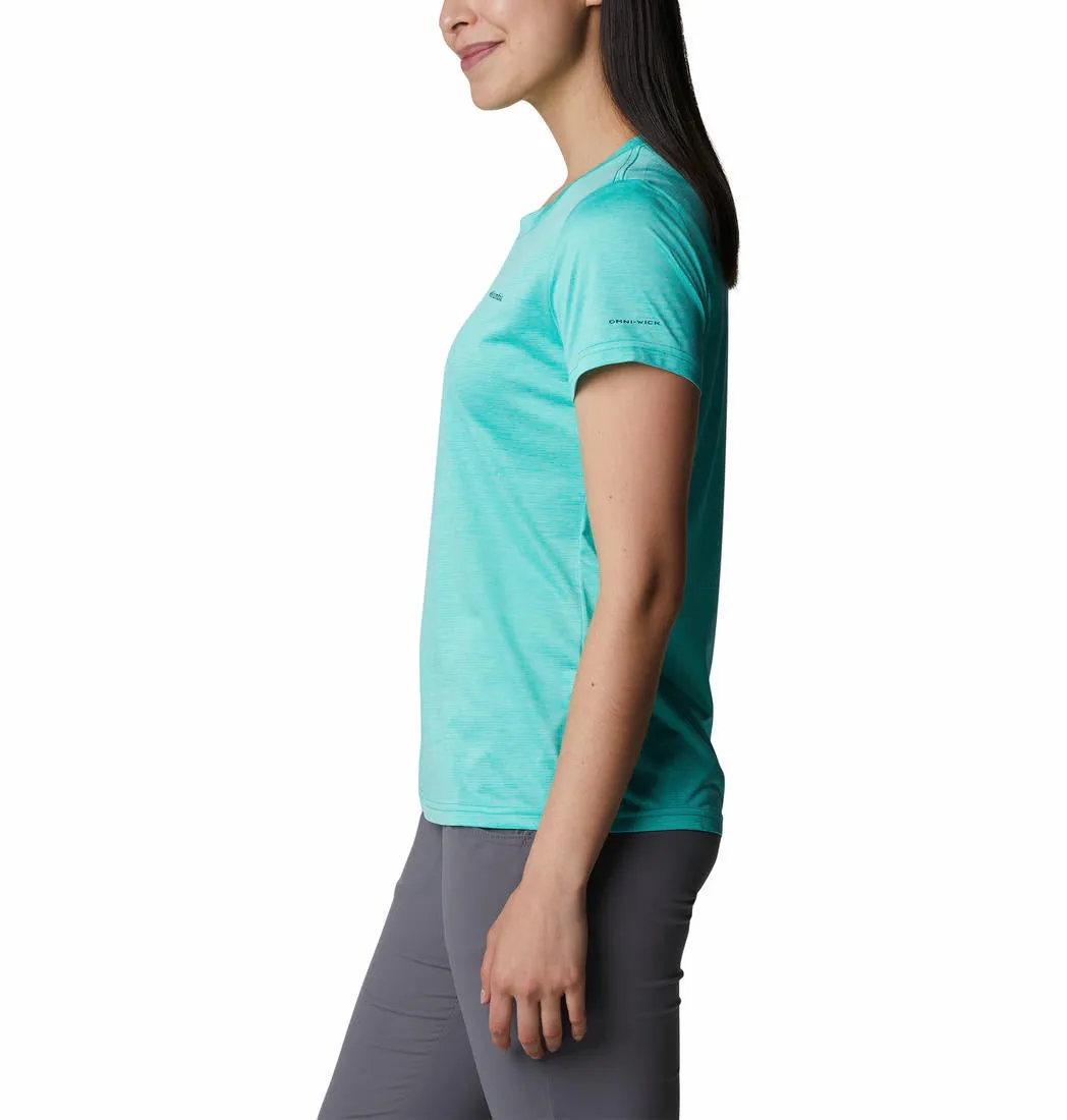 Comfort Style Columbia Women Green Columbia Hike SS Crew