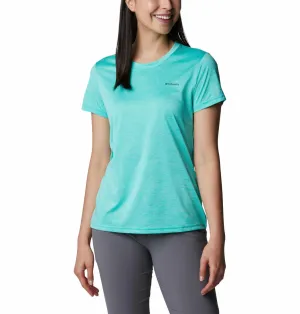 Columbia Women Green Columbia Hike SS Crew Cozy Layer