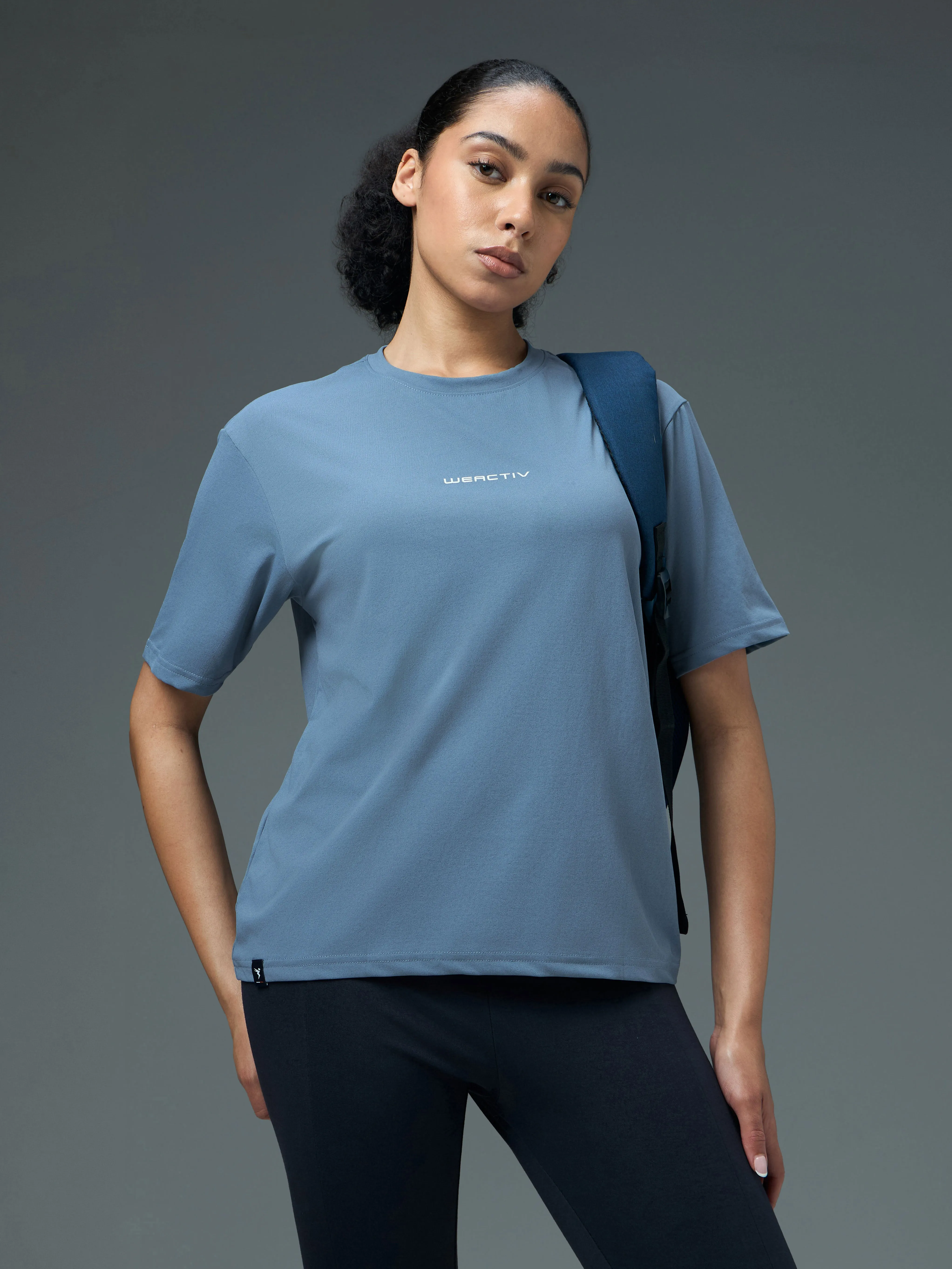 Autumn Wear Relaxed Look Women Printed Boxy Fit Round Neck T-shirt with COTFLEX