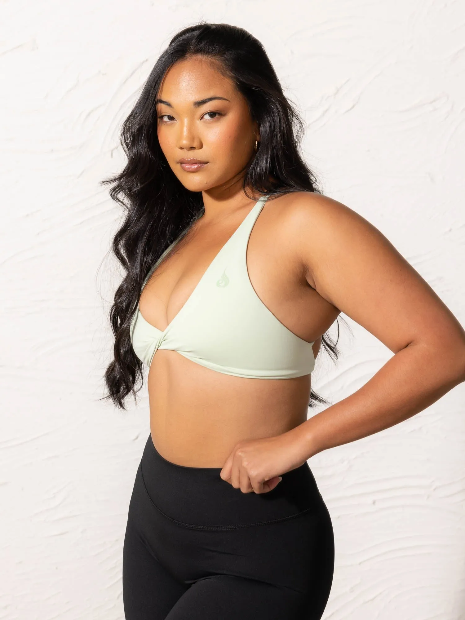 NKD Twist Sports Bra - Cucumber All-Day Design Flexible frame