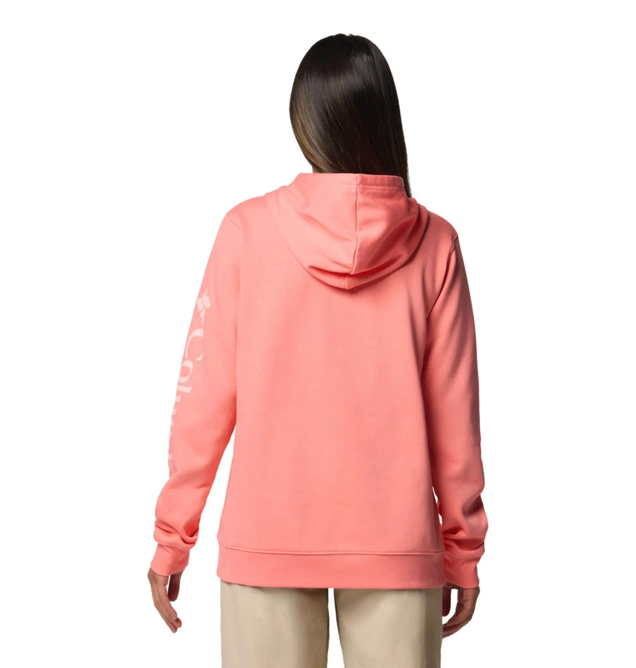 Columbia Women Pink Beaumount Graphic Hoodie Cool Weather Urban Comfort