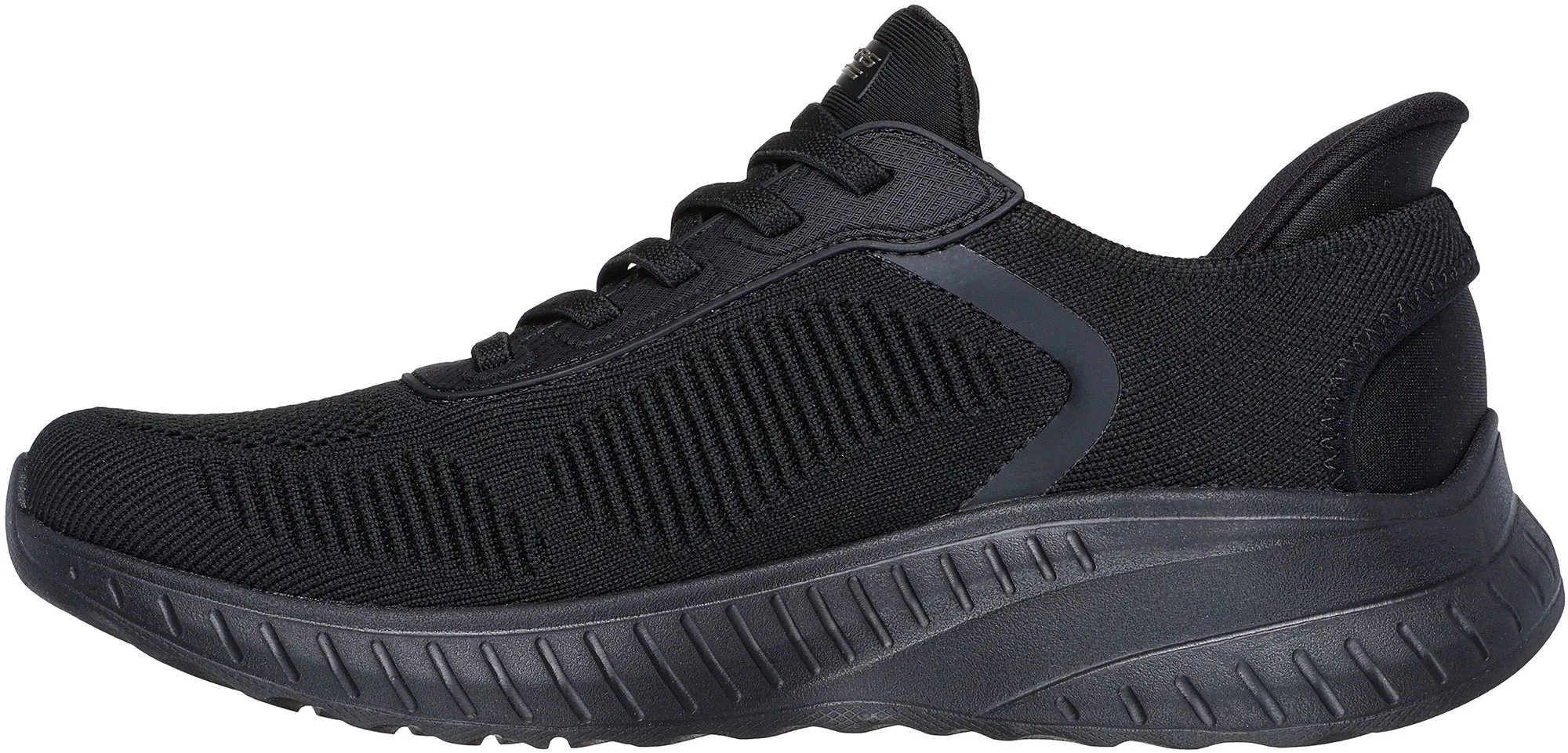 High Rebound Midsole Foam Skechers BOBS Sport Squad Chaos Womens Training Shoes - Black