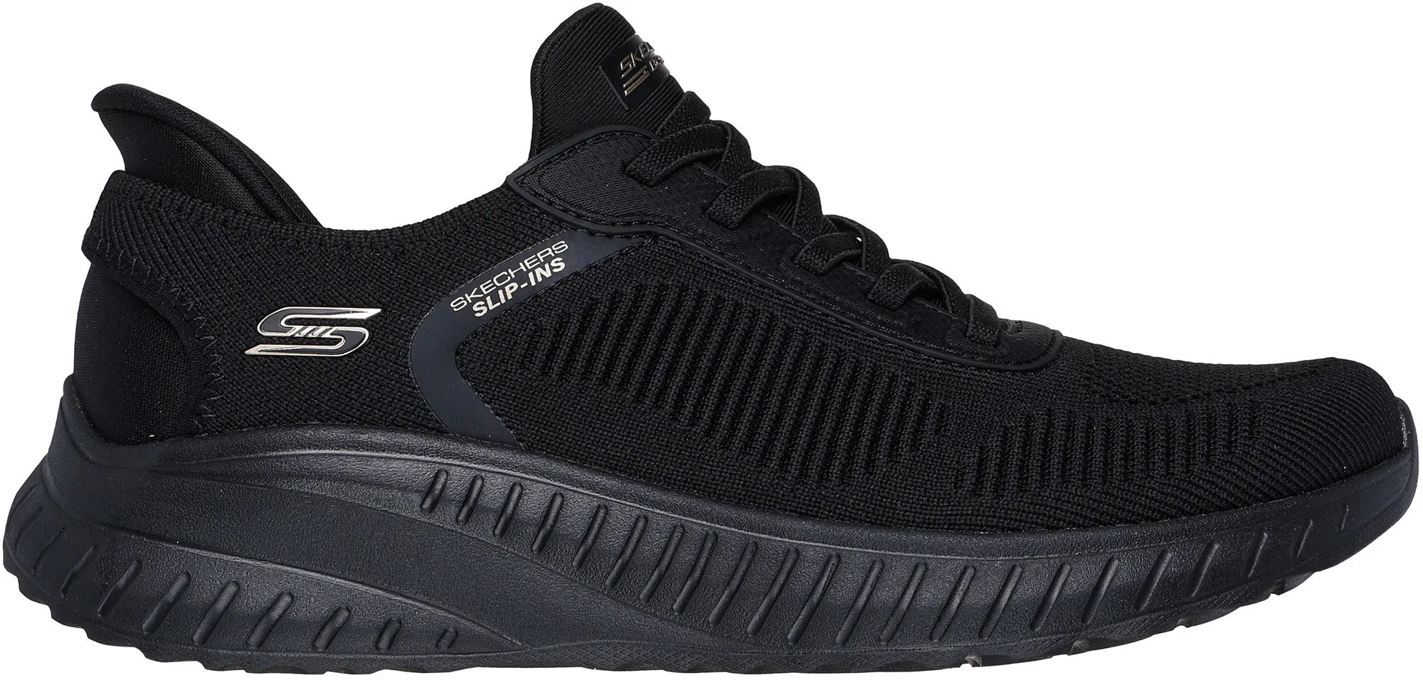 Party Glow Skechers BOBS Sport Squad Chaos Womens Training Shoes - Black