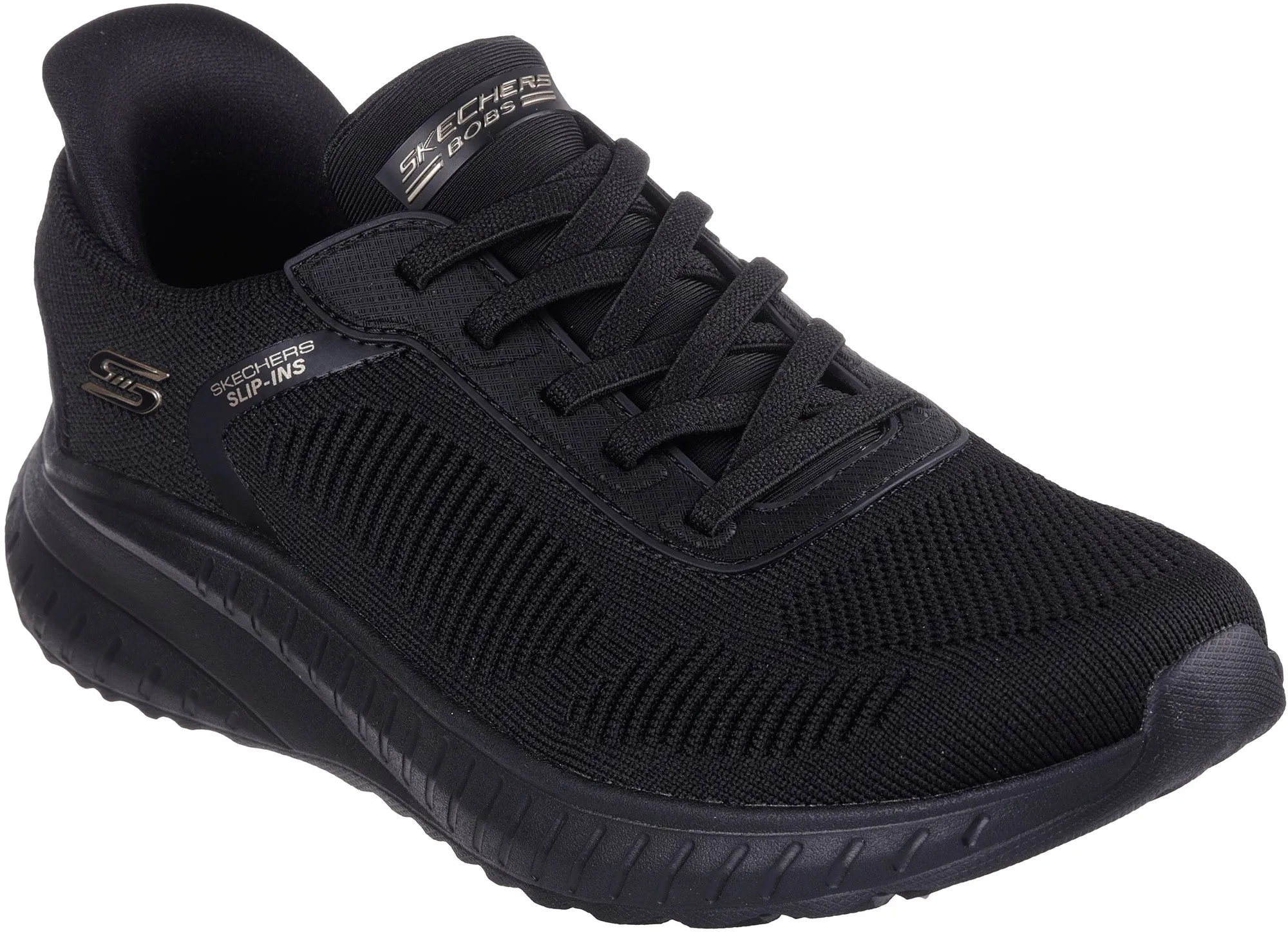 Wool Warm Summer cool Skechers BOBS Sport Squad Chaos Womens Training Shoes - Black