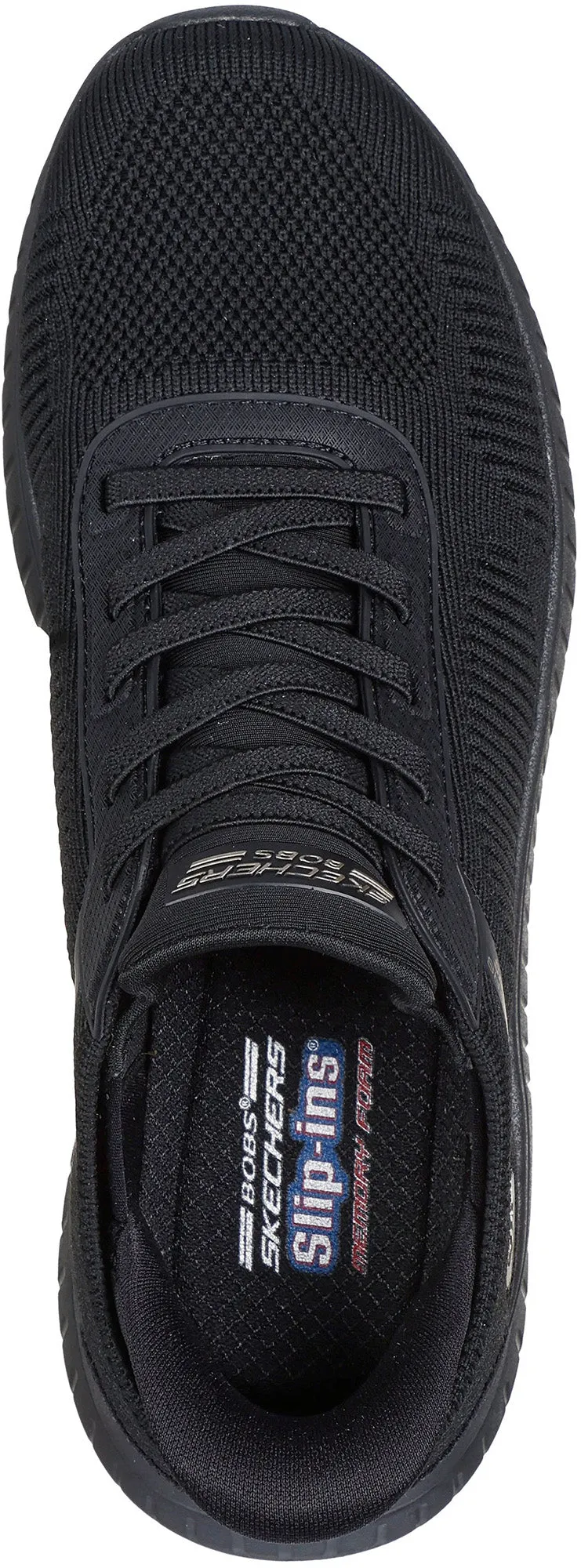 Skechers BOBS Sport Squad Chaos Womens Training Shoes - Black All Weather Everyday Users Spanish Bold