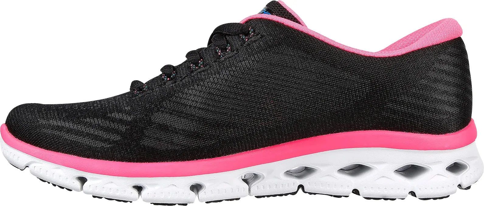 Skechers Glide Step Flex Womens Training Shoes - Black Mesh Upper