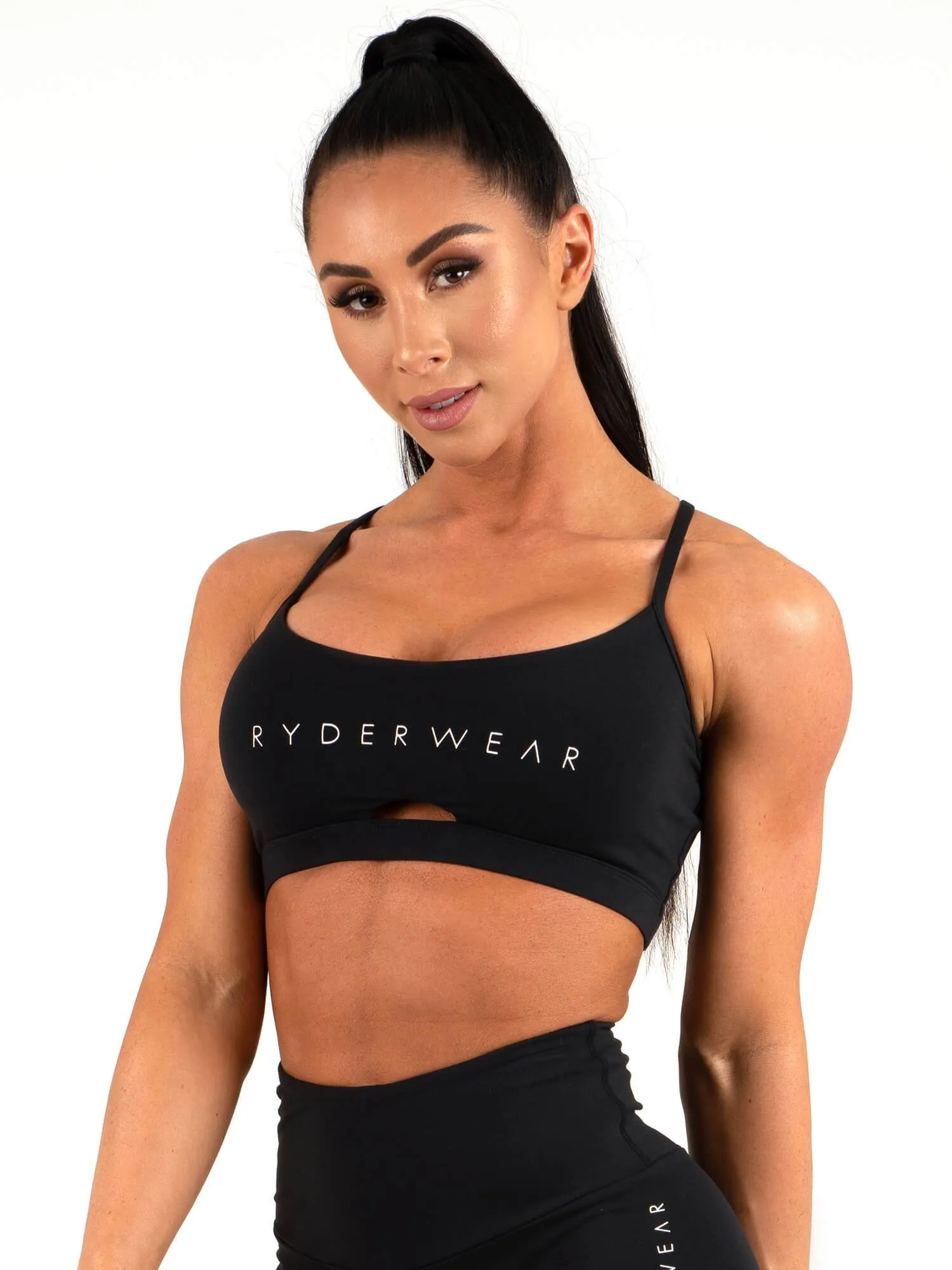 Heat-sealed seams Staples Sports Bra - Black
