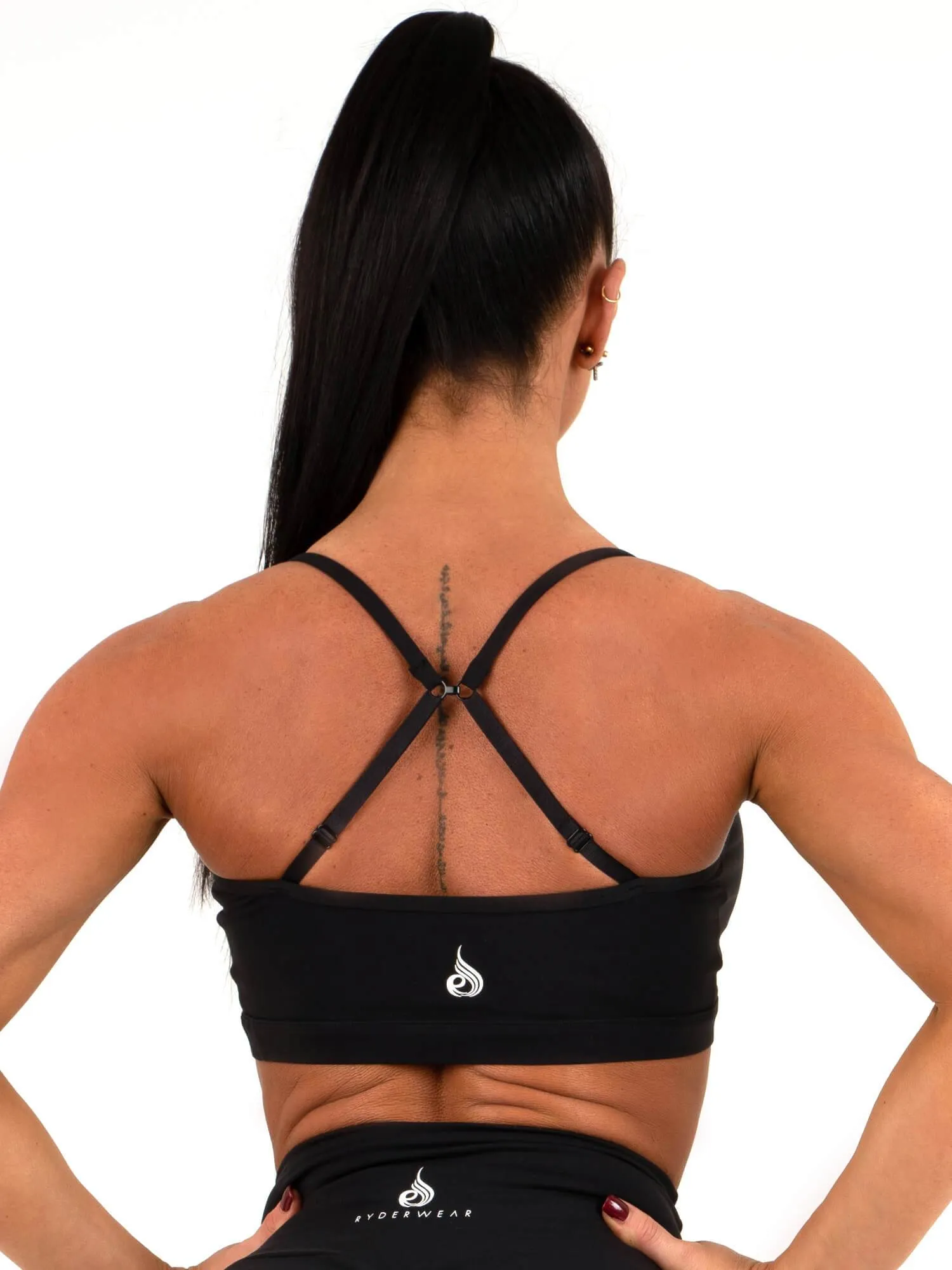 Anatomical Contour Staples Sports Bra - Black