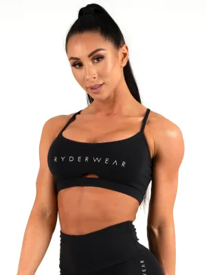 Heat-sealed seams Staples Sports Bra - Black