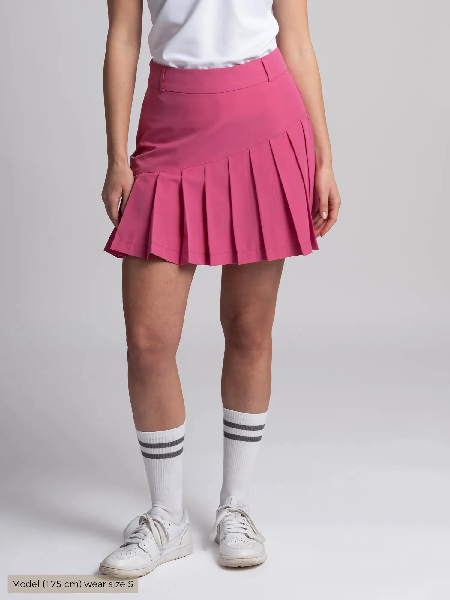 W SOLID PLEAT SKORT Raspberry Rose Artisanal Craft
