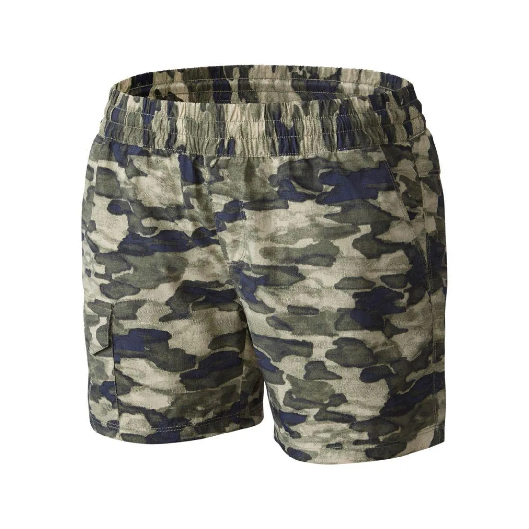 Columbia Women Green Silver Ridge Printed Pull On Short (Sun Protection) Fashion Fit