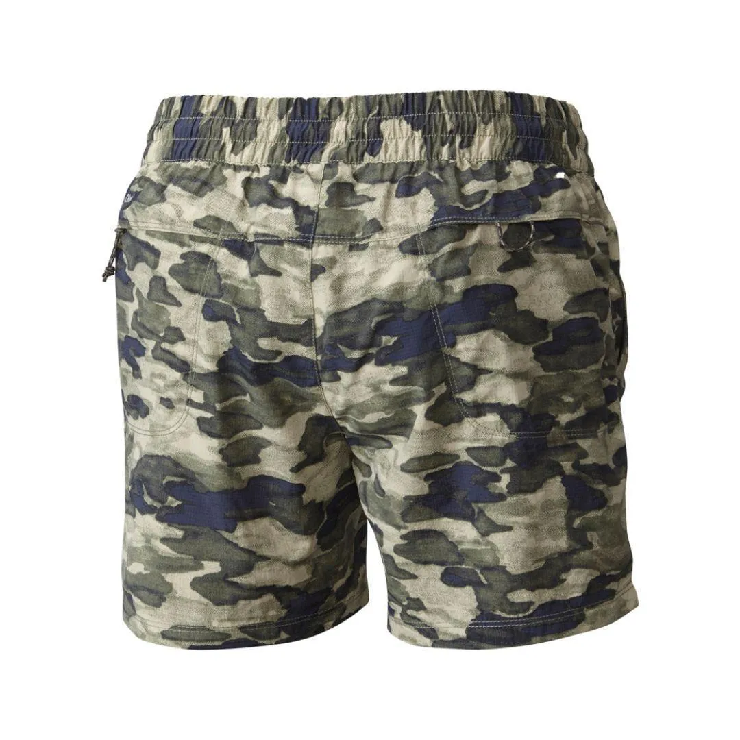 FoldOverClosure Columbia Women Green Silver Ridge Printed Pull On Short (Sun Protection)