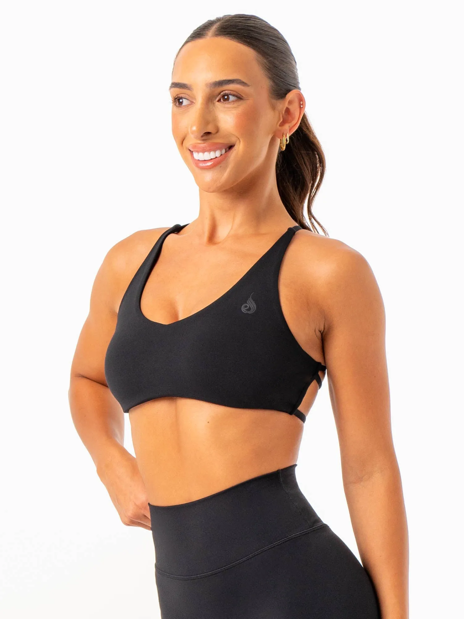NKD Embody Sports Crop - Black Secure Closure System
