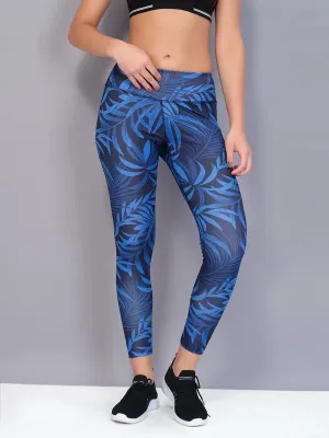 Women Printed Slim Fit Tights with TECHNO COOL Flexible Comfort Wear Breathable Fabric Hiking Trail