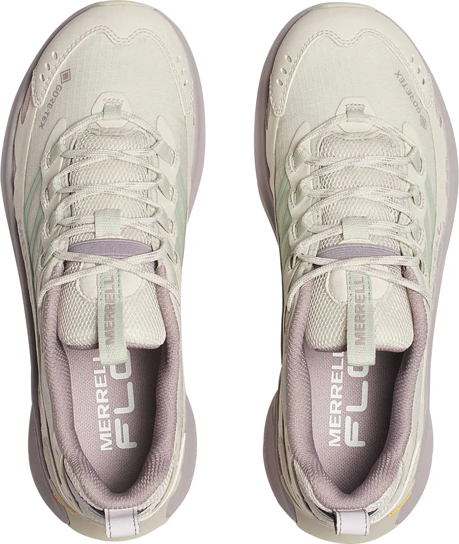 Merrell Moab Speed 2 GORE-TEX Womens Walking Shoes - Cream Lace Tie Firm Lock