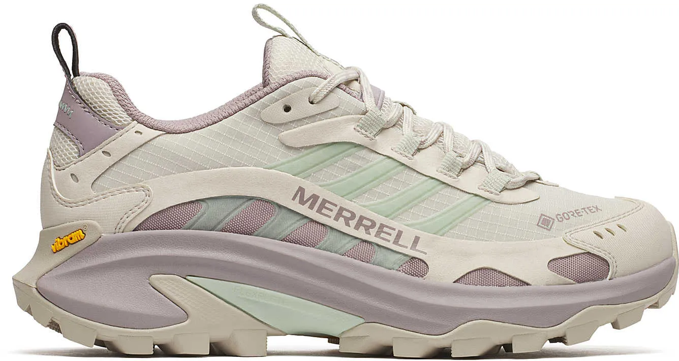 Merrell Moab Speed 2 GORE-TEX Womens Walking Shoes - Cream Padded Collar Support