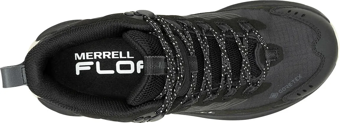 Merrell Moab Speed 2 Mid GORE-TEX Womens Walking Boots - Black Arch Support Standing Workers Angel Glow