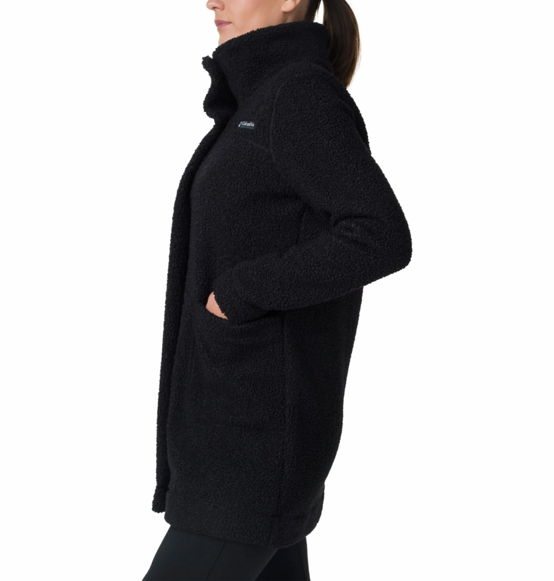 Columbia Women Black Panorama Fleece Jacket pilots Wind Blocker