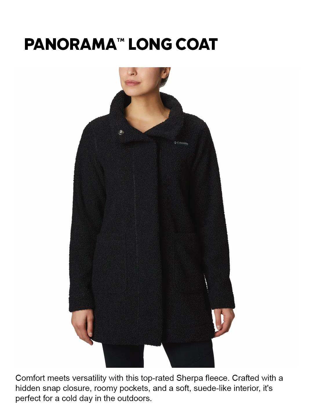 Columbia Women Black Panorama Fleece Jacket Urban Lifestyle wallet