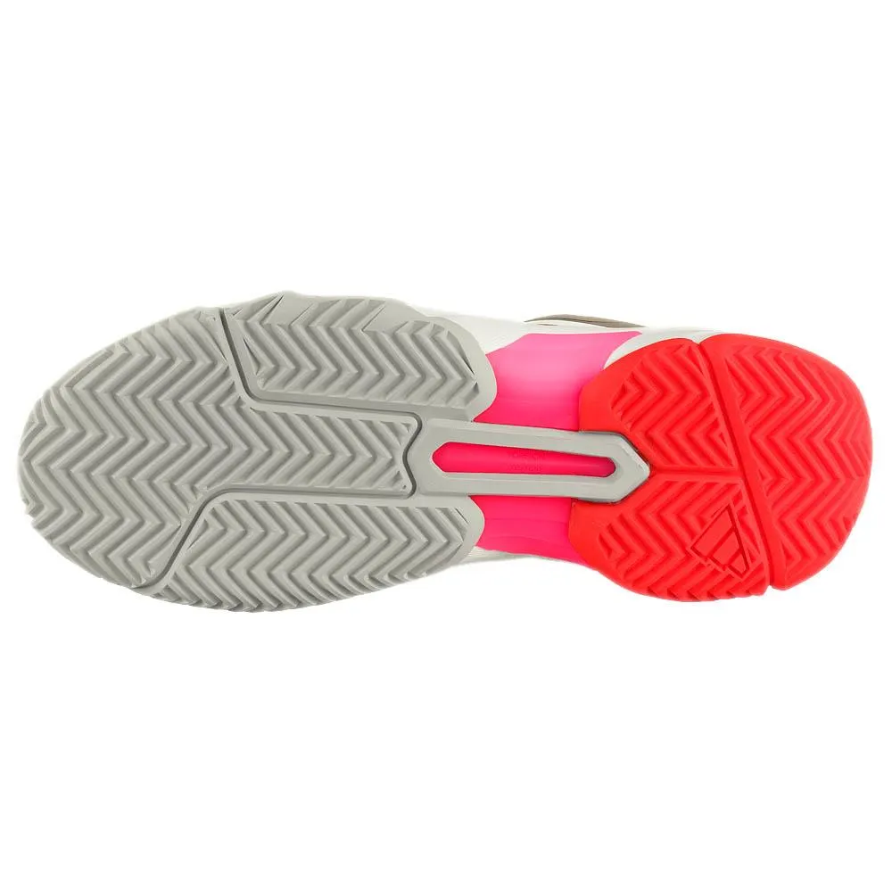 adidas Women's CourtJam Control 3 - Cloud White/Iron Metallic PU midsole Torsional Stability